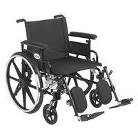 Drive Medical Viper Plus GT Wheelchair with Flip Back Removable Adjustable Full Arms, Elevating Leg Rests, 22" Seat