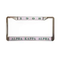 Alpha Kappa Alpha Sorority New Pink Metal License Plate Frame