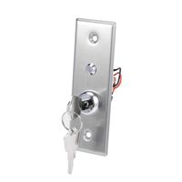 uxcell On/Off Key Switch Exit Switches Emergency Door SPST with DC 12V Red Green LED Indicator
