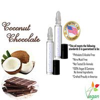 Set of 2x 10 ML Bottles: Coconut Chocolate Unisex Fragrance Oils (Vegan Safe & Phthalate Free)