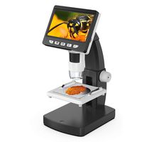 LCD Digital Microscope, YINAMA 4.3 Inch 50X-1000X Magnification 1080P Compound Handheld Microscopes Camera with Rechargeable Battery Mini Hdmi Port 8 LED Lights 8G SD Card and Slides