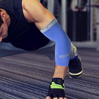 Copper Wear Supportive Athletic Compression Elbow Sleeve, Large - Blue
