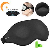 3D Sleep Mask, New Arrival Sleeping Eye Mask for Women Men, Blackout Sleep Mask Comfortable Eye Mask Blindfold, Black, Adjustable 3D Contoured Eye Masks with Earplug Carry Pouch, for Traveling