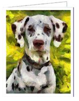 Dalmatian - Impressionism - Dog Blank Note Cards - Set of 6 with Envelopesby DoggyLips.Com