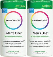 Rainbow Light Men's One Multivitamin (Pack of 2) with Coconut Oil and Hypromellose, 150 Count each