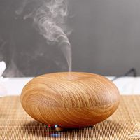 150ml Essential Oil Diffuser, Wood Grain Aromatherapy Diffuser Night Light Ultrasonic Aroma Humidifier