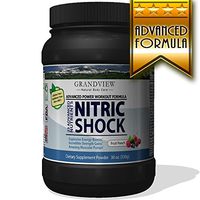N Shock- Pre Workout Powder, x10 Strength, 44 Servings, (Fruit Punch) Boost Energy, Increase Endurance and Focus, Beta-Alanine, 175mg Caffeine, Citrulline Malate, Nitric Oxide Booster - Keto Friendly