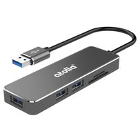 USB 3.0 Hub, Atolla 3 Ports USB 3.0 Splitter Portable Aluminum Data Hub with SD&TF Card Reader for iMac, MacBook or Any Other USB Devices.