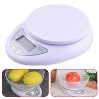 White 5kg/1g Digital Electronic Kitchen Food Diet Scale Weight Balance