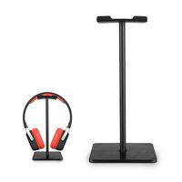 ElementDigital Headpone Stand Headset Holder Earphone Stand Holder Hanger with Aluminum Supporting Bar Flexible Headrest ABS Solid Base for Gaming Headset Headphones (Black)