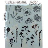 Tim Holtz Cling Stamps 7"x8.5"-mini Bouquet