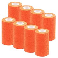 LONG7INES Pack of 8 Non-Woven Self Adhesive Wrap Bandages, Strong Elastic Self Adherent Cohesive Tape Bandages Rolls