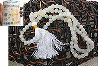 Hnadcrafted Moonstone Mala: 108 +1 Beads on knotted String