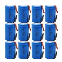 QBLPOWER 4/5 SC NiCd Sub C 1.2V 2200mAh Rechargeable Battery with Tab for Power Tool(12 Pcs)