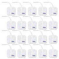 TENS Electrodes, Value Wired Replacement Pads for TENS Units, 20 TENS Unit Electrodes (2in x 2in, 20 Pack) Discount TENS Brand