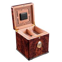 Humidors Cigar 100 Cigar Large Capacity Moisturizing Cabinet Double Cigar Storage Box Cedarwood Equipped with Humidifier and Hygrometer (Color : Brown, Size : 28.82626cm)