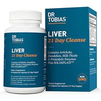 Dr Tobias Liver 21 Day Cleanse - Solarplast, Milk Thistle (Silymarin), Artichoke, Dandelion & Proteolytic Enzymes Supplement
