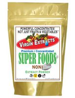 Virgin Extracts (TM) Pure Premium Freeze Dried Organic Noni Berry Powder 5:1 Noni Powder Extract Concentrate (5 x Stronger) 8oz Pouch