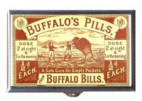 Buffalo Bill Pill Retro Ad Western Fun Image Decorative Pill Box