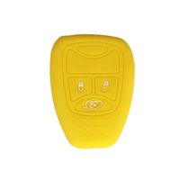 Ezzy Auto New Yellow Skin Key Cover Silicone Key Jacket Holder Bag For Dodge Charger Magnum Chrysler Sebring Pt Cruiser 200 300