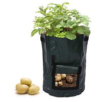 Fealay Plant Grow Bag Potato Grow Planter PE Planting Container Bag Outdoor Garden with Side Window and Handles
