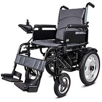 YOLANDEK Lightweight Dual Function Foldable Power Wheelchair (Polymer Li-ion Battery) with Magnesium Alloy Rim. Drive with Power or use as Manual Wheelchair. (Electric Motorised Wheelchair)