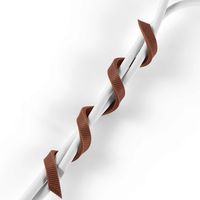 Untie 10" Twistable Ribbon Cord Wrap: 4 Pack Nuts