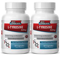 Tyrosine and Phenylalanine - L Tyrosine 500mg - Provides Biosynthesis (2 Bottles - 120 Capsules)