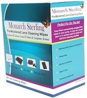 Monarch Sterling Pre-Moistened Alcohol Lens Cleaning Wipes Perfect for Eyeglasses, Camera Lens, Tablets, Smartphones, and Screens 200 Individually Wrapped Wipes Per Box