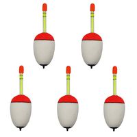 ICE SEA 5pcs 20g-40g EVA Foam Floats Bobber Fishing Floats +10pcs Fishing Luminous Sticks Glow Night Lighting Fishing Floats Bobbers Kit (5pcs 30g Float+10pcs golw Stick)