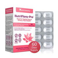NutriFlora-Pro Probiotics for Women - Cranberry Supplement, Supports Vaginal & Urinary Health, 10 Billion CFU Guaranteed, 6 Strains, Digestive & Immune System Support (60 Caps)