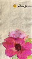 Punch Studio Bright Pink Flower Guest Towels Buffet Hostess Paper Napkins (13615), 32 ct