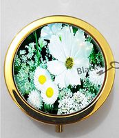 BlackKey Wildflower flowers 3-Compartment Decorative Pocket Gift Box Case Organizer for Pill, Color 2 -1302