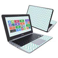 Mightyskins Skin Compatible with Asus Chromebook 11.6" C200ma Wrap Cover Sticker Skins Aqua Chevron