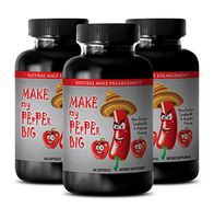 Sexual Pleasure for Men - Make My Pepper Big - Sex Supplements for Men - 3 Bottles 180 Capsules