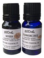 Frankincense & Myrrh Essential Oil Set 10 ml Each, Euro Droppers