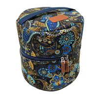 10-bottle Essential Oil Diffuser Carrying Case Tote for doTERRA, Young Living Bottles for Aromatherapy Travel or Storage with Power Adapter Compartment (Azul - XL)