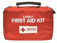 American Red Cross First Aid Kit, Kit, Nylon Case Material, Family, 10 People Served Per Kit - 1 Each