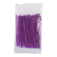 LETON Multi-Purpose Cable Zip Ties, PURPLE 100 PIECES, 2.5mm Width, 100mm Length