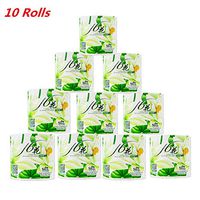 Silky & Smooth Toilet Paper Bath Tissue, 3-ply Ultra Soft Toilet Paper Roll Tissue Paper Roll, Made of Native Wood Pulp(10 Rolls)