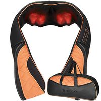 Shiatsu Neck and Shoulder Massager with Heat - Electric Back Massage Pillow with Deep Tissue Kneading for Neck, Shoulders, Back, Foot, Legs Muscle Pain Relief - Use at Home, Car, Office