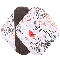 Sanitary Pad, Reusable Charcoal Bamboo Cloth Menstrual Pads Washable Sanitary Towel Panty(XWSD14)