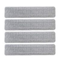 Ey.liden 4 Pieces Mop Replacement Heads Refills Microfiber Mop Cleaning Pads for Flat Microfiber Mop Frames