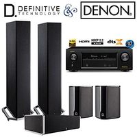 Denon AVR-X1300W Receiver Bundle with Definitive Technology (2) BP9020, (1) CS9040, and (2) SR9040