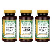 Swanson Bilberry Extract (Standardized) 60 Milligrams 120 Capsules (3 Pack)