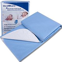 Medokare Bed Pads Bedwetting Underpads -1500ml Large 36x52 Waterproof Mattress Protector for Incontinence, Hospital Washable Underpad for Kids Elderly Adults, Bed Mat Sheet, Bed Wetting Pads for Queen