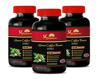 Weight Loss Appetite suppressant - Green Coffee 800MG Extract - Extra Strength GCA 800 - Green Coffee wieght Loss - 3 Bottles (180 Capsules)