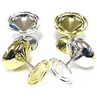 Plastic Favour Champagne Glasses Silver - per pack of 12