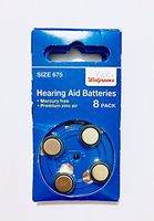 Walgreens Hearing Aid Batteries, Zero Mercury, #675, 8 ea