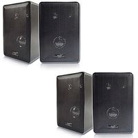 Acoustic Audio 251B Indoor Outdoor 3 Way Speakers 800 Watt Black 2 Pair Pack New 251B-2Pr